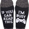 Unisex Cotton Socks If U Can I'M Gaming Socks, Gamer Socks Funny Novelty Socks Great Christmas for Men Women