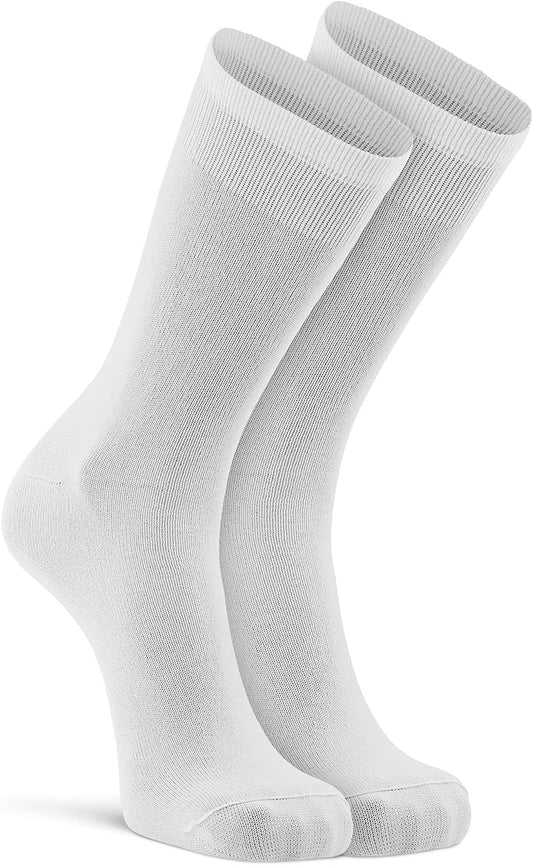 Foxriver Mens Wick Dry Auras Ultra-Lightweight Liner Crew Hiking Socks, White, Large