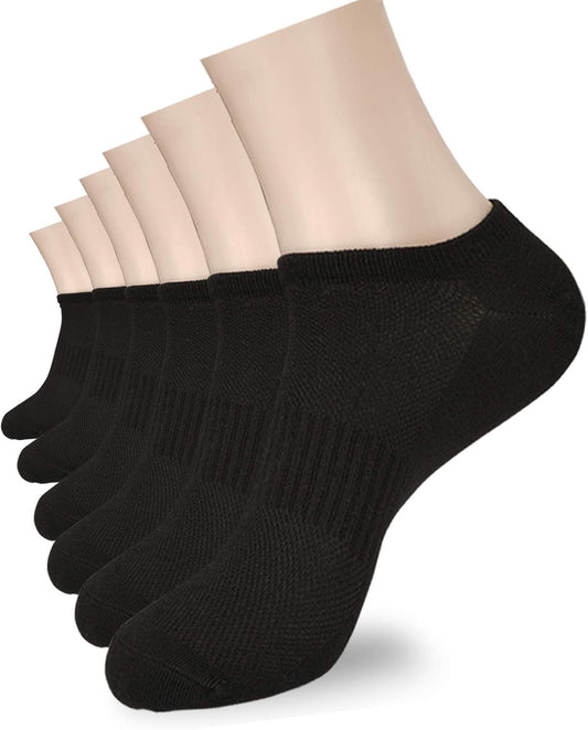 Ankle Athletic Running Socks Thin Low Cut Compression Sports Socks for Men and Women(6 Pairs)